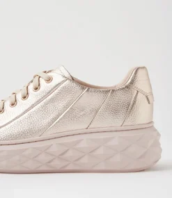 Women TOP END Sneakers-Irsia Rose Gold Tumble Leather Sneakers