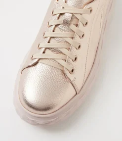 Women TOP END Sneakers-Irsia Rose Gold Tumble Leather Sneakers