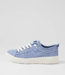 Women I LOVE BILLY Sneakers-Isaiah Chambray Blue Canvas Sneakers