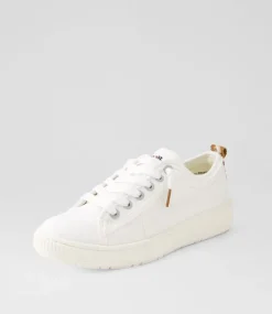 Women I LOVE BILLY Sneakers-Isaiah White Recycled Canvas Sneakers