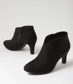 Women I LOVE BILLY Boots-Ishee W Black Microsuede Ankle Boots