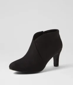 Women I LOVE BILLY Boots-Ishee W Black Microsuede Ankle Boots