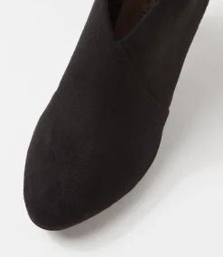 Women I LOVE BILLY Boots-Ishee W Black Microsuede Ankle Boots