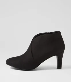 Women I LOVE BILLY Boots-Ishee W Black Microsuede Ankle Boots