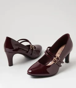 Women I LOVE BILLY Heels-Isola W Burgundy Patent Pu Heels