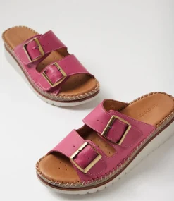 Women DIANA FERRARI Heels|Sandals-Isree Berry Leather Sandals