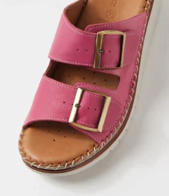 Women DIANA FERRARI Heels|Sandals-Isree Berry Leather Sandals