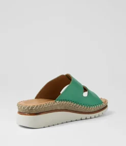 Women DIANA FERRARI Heels|Sandals-Isree Emerald Leather Sandals