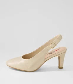 Women I LOVE BILLY Heels-Itsumi W Il Platinum Lizard Heels