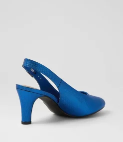 Women I LOVE BILLY Heels-Itsumi W Navy Lizard Heels