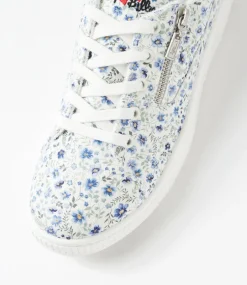 Women I LOVE BILLY Sneakers-Izzar Blue Ditzy Floral Canvas Sneakers