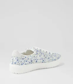 Women I LOVE BILLY Sneakers-Izzar Blue Ditzy Floral Canvas Sneakers