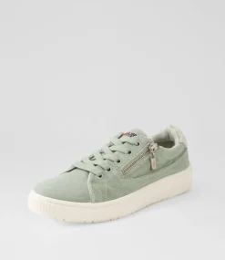 Women I LOVE BILLY Sneakers-Izzar Pistachio Recycled Canvas Sneakers