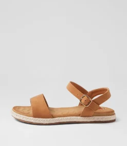 Women I LOVE BILLY Flats|Sandals-Jabiru Tan Nubuck Pu Sandals
