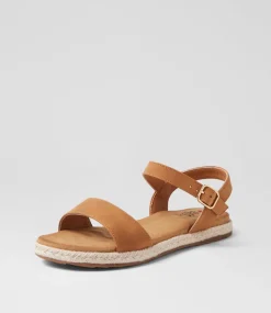 Women I LOVE BILLY Flats|Sandals-Jabiru Tan Nubuck Pu Sandals