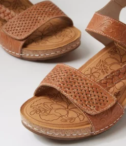Women COLORADO Wedges|Comfort-Jade Tan Leather Sandals