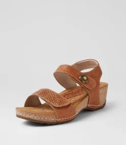 Women COLORADO Wedges|Comfort-Jade Tan Leather Sandals