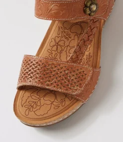 Women COLORADO Wedges|Comfort-Jade Tan Leather Sandals