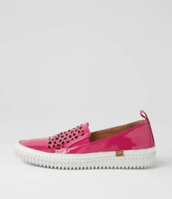 Women DIANA FERRARI Sneakers-Jafferson Fuchsia Patent Leather Sneakers