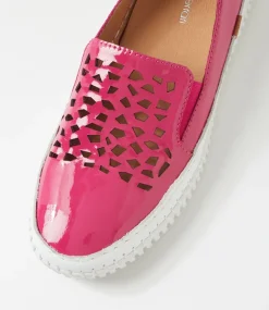 Women DIANA FERRARI Sneakers-Jafferson Fuchsia Patent Leather Sneakers