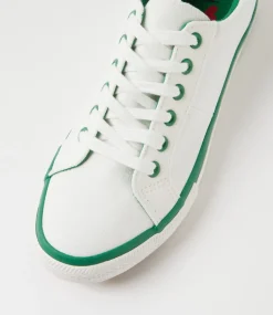 Women I LOVE BILLY Sneakers-Jaiha White Green Canvas Sneakers