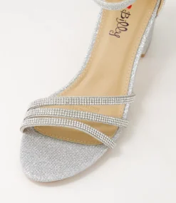 Women I LOVE BILLY Heels|Sandals-Jalim Silver Glitter Sandals