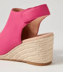 Women DIANA FERRARI Espadrilles|Wedges-Jamcie Fuchsia Leather Espadrilles