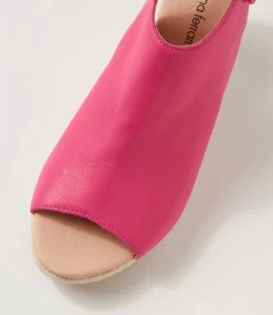 Women DIANA FERRARI Espadrilles|Wedges-Jamcie Fuchsia Leather Espadrilles