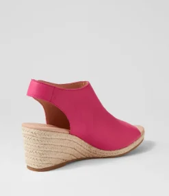 Women DIANA FERRARI Espadrilles|Wedges-Jamcie Fuchsia Leather Espadrilles