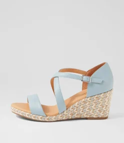 Women DIANA FERRARI Heels|Sandals-Jareem Light Denim Multi Rope Leather Sandals
