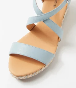 Women DIANA FERRARI Heels|Sandals-Jareem Light Denim Multi Rope Leather Sandals