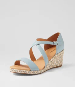 Women DIANA FERRARI Heels|Sandals-Jareem Light Denim Multi Rope Leather Sandals