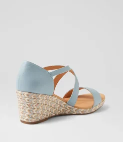 Women DIANA FERRARI Heels|Sandals-Jareem Light Denim Multi Rope Leather Sandals