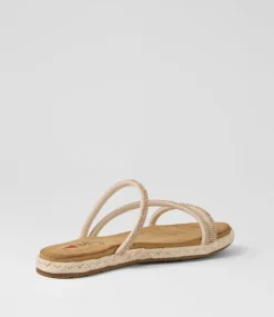 Women I LOVE BILLY Flats|Sandals-Jarson Rose Gold Jewels Sandals