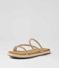 Women I LOVE BILLY Flats|Sandals-Jarson Rose Gold Jewels Sandals