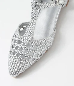 Women I LOVE BILLY Flats-Jartello Silver Flat Shoes