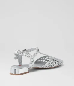 Women I LOVE BILLY Flats-Jartello Silver Flat Shoes