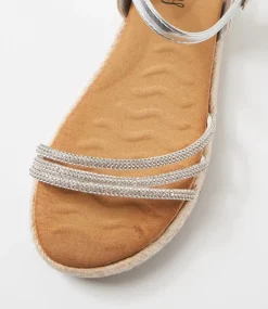Women I LOVE BILLY Flats|Sandals-Jarton Silver Jewels Sandals