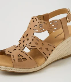 Women DIANA FERRARI Heels|Sandals-Javene Light Tan Leather Sandals