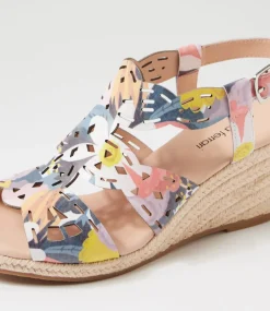 Women DIANA FERRARI Heels|Sandals-Javene Summer Floral Leather Sandals