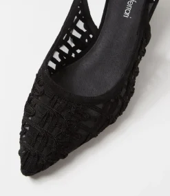 Women DIANA FERRARI Heels-Jaylyn Black Braid Leather Heels