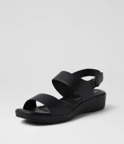 Women I LOVE BILLY Flats|Sandals-Jazzine Black Sandals