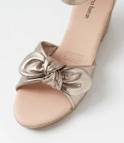 Women DIANA FERRARI Espadrilles|Wedges-Jennalea Champagne Leather Sandals