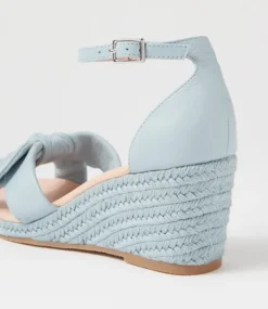 Women DIANA FERRARI Espadrilles|Wedges-Jennalea Light Denim Leather Rope Sandals
