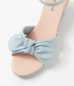 Women DIANA FERRARI Espadrilles|Wedges-Jennalea Light Denim Leather Rope Sandals