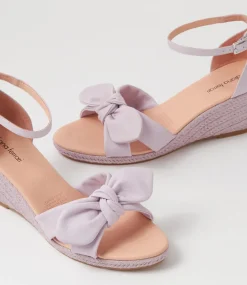 Women DIANA FERRARI Espadrilles|Wedges-Jennalea Lilac Leather Rope Espadrilles