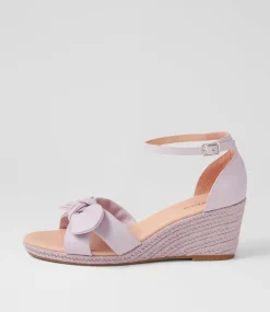 Women DIANA FERRARI Espadrilles|Wedges-Jennalea Lilac Leather Rope Espadrilles