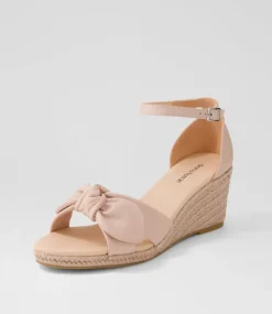 Women DIANA FERRARI Espadrilles|Wedges-Jennalea Rose Leather Rope Sandals
