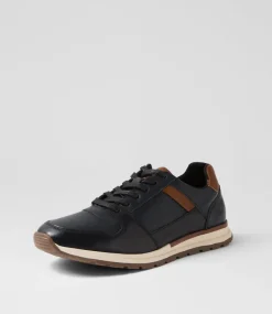 COLORADO Sneakers|Casuals-Jeremy Black Leather Sneakers