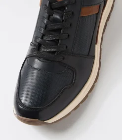 COLORADO Sneakers|Casuals-Jeremy Black Leather Sneakers